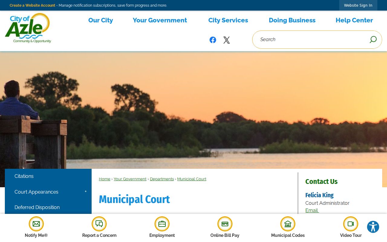 Azle municipal court docket information for Parker County cases