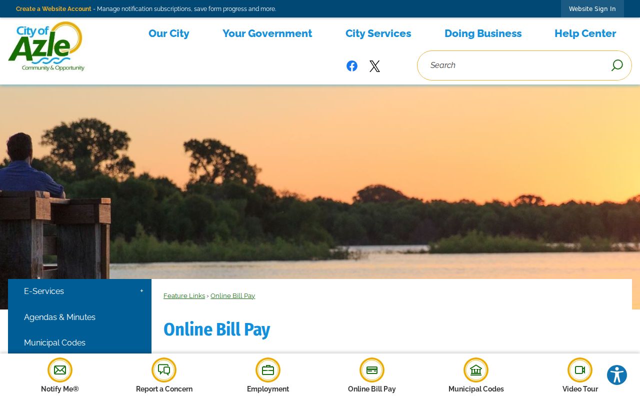 Azle online payment fields tied to a municipal court docket