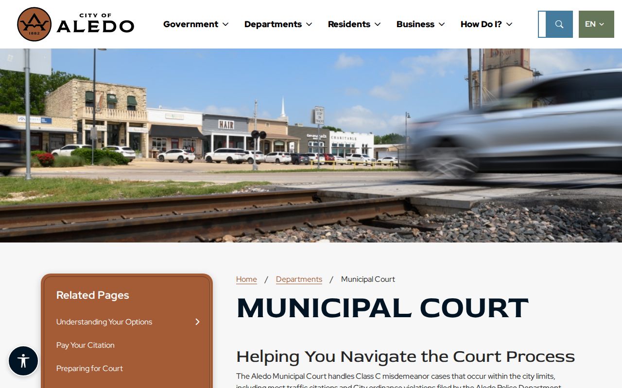 Aledo municipal court docket and citation information in Parker County