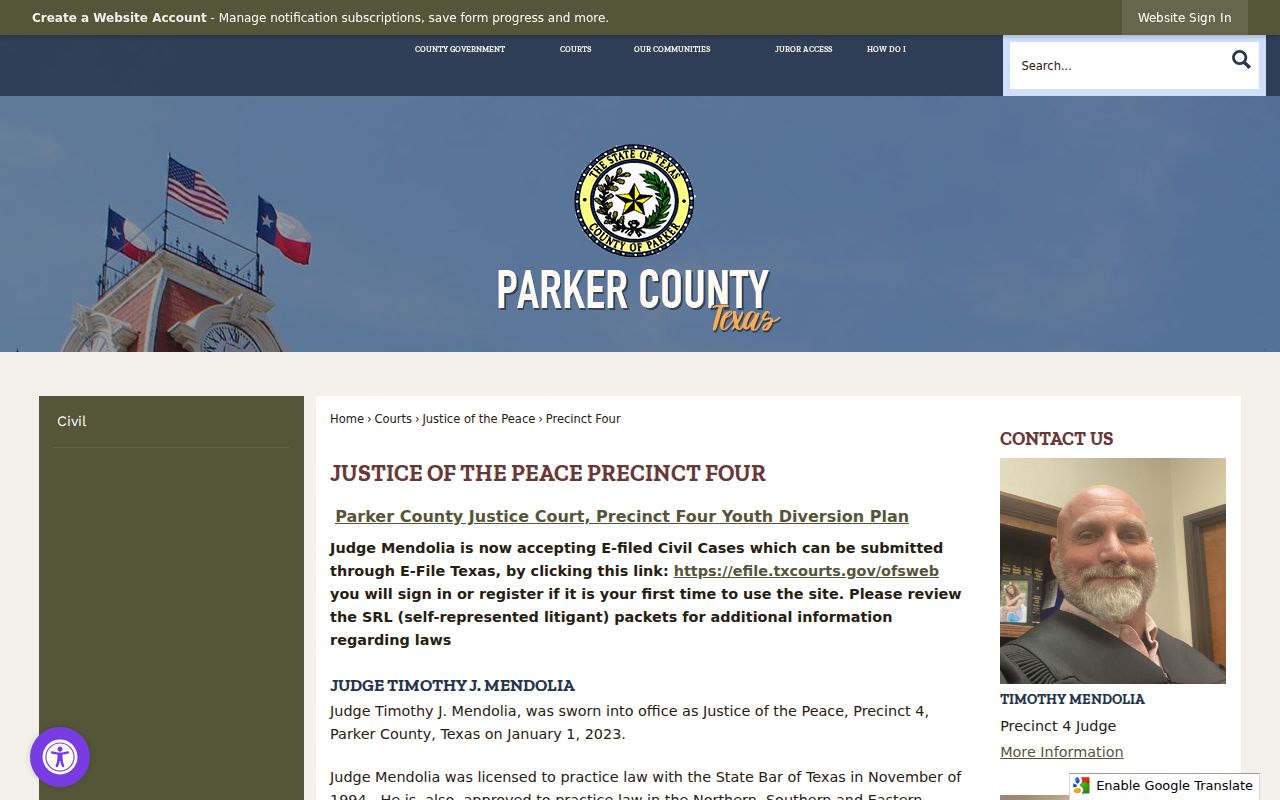 Parker County JP4 court docket office in Aledo